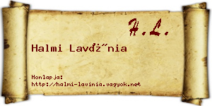 Halmi Lavínia névjegykártya
